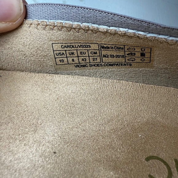 Vionic Caroll Spark Pewter Ballet Flats Sparkly Lavender Shoes - Picture 6 of 10